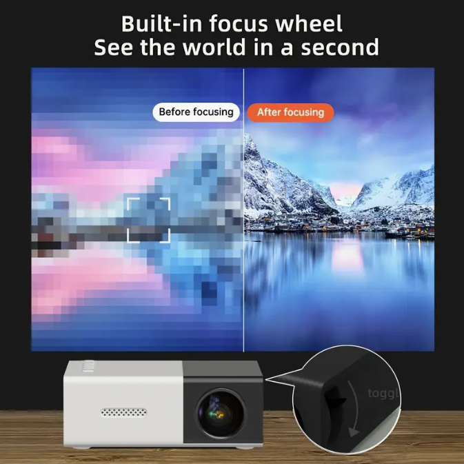 Wired Screen Sharing, Compatible with Smartphones/Tablets/Usb/Av/Storage Cards - 220-240V European Standard Plug